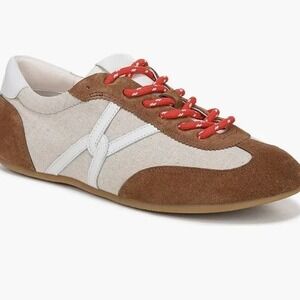 Veronica Beard Brown and Red Sneakers